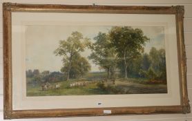 John Faulkner (Irish 1835-1894)watercolourNear Kenilworthsigned and inscribed46 x 96cm.