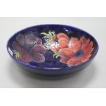 A Moorcroft 'blue anemones' bowl