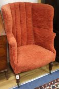 A George IV rosewood wing chair, 77cm