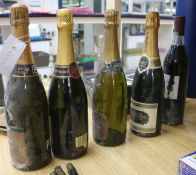 Five bottles of mixed champagnes