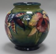 A Moorcroft 'green orchids' vase