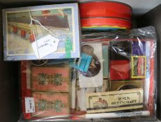 A collection of RMS Andes and other shipping ephemera, including three compacts (two Stratton),