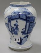 A Chinese blue and white vase