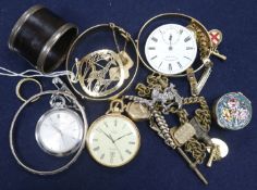 Mixed costume jewellery and watches.