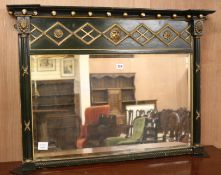 An overmantel mirror