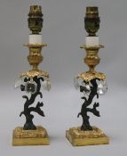 A pair of table lamps