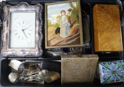 A suitcase of watch accessories, silver, objects of vertu etc.