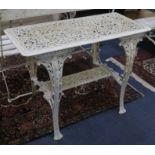 A Victorian cast iron table, W.101cm