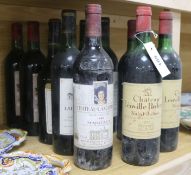 Two bottles of red Chateau Leouille Poytevne, St Julien 1977 and bottle of Chateau Lascombes,