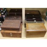 Seven various 19th century boxes