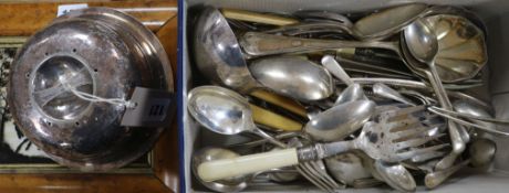 A canteen plated cutlery and quantity of plated items