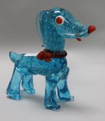 A Venetian glass dog