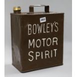 An Advertising Bowley's Petrol can