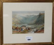 Samuel Jackson (1794-1867)Llyn Idwalera, Snowdonia6.75 x 10in.