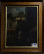 French School (19th Century)oil on boardStreet scene with figures17.5 x 13.5in.