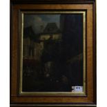 French School (19th Century)oil on boardStreet scene with figures17.5 x 13.5in.