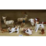 A collection of Beswick and other animals