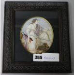 A 19th century miniature on ivory of a classical maiden4.5 x 3.75in.