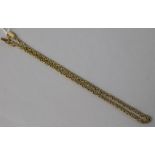 A 9ct gold fancy link necklace, 40.5cm.