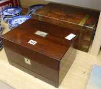 A 19th century toilet box and a writing slope