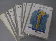 A complete set of Le Jardin Des Modes from January 1925 to December 1925