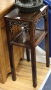 A Chinese hardwood side table, H.80cm