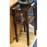 A Chinese hardwood side table, H.80cm