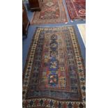 A Caucasian rug and another rug 200 x113cm, 203 x 116cm