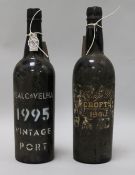 Two bottles of vintage port