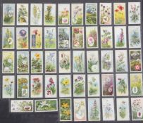 Four folio albums of cigarette cards on various themes, wild flowers, garden flowers, butterflies,