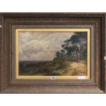 Charles Smith, oil on canvas, Heathland view, 12.5 x 19.5ins