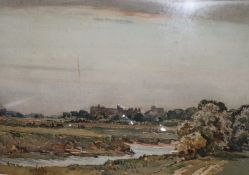 Alexander Carruthers Gould RBA RWA (1870-1948)2 watercoloursView of Windsor Castle and of a ruined