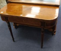 A Regency mahogany tea table, W.107cm