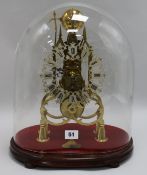 A 19th century skeleton clock