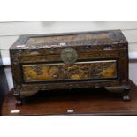 A small Chinese camphorwood chest, W.69cm