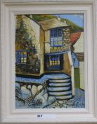 Hector Mackoil on boardThe Smugglers House, Polperrosigned15.5 x 11.5in.