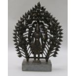 A bronze Hindu deity