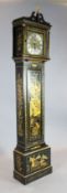 Canetty Clarke of Ditchling. A George III longcase clock, in later japanned case, the 11 inch square