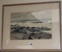 Rowland Hilder (1905-1993)watercolour'Bugsby's Reach'Britain in Watercolour label verso10 x 15in.