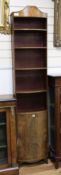 A pair of mahogany open bookcases, H.202cm