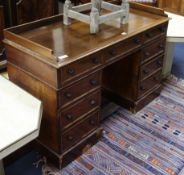 A Victorian mahogany desk, W.121cm