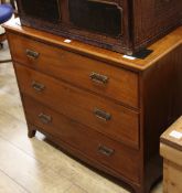 A Regency mahogany three drawer chest W.94cm