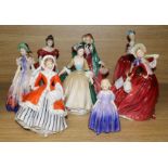 A collection of Royal Doulton figurines