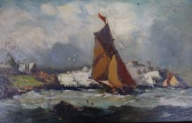 R Malcolm Lloydoil on boardFishing boats leaving harbour5 x 8in.