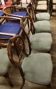 A set of five Victorian dining chairs