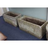 A pair of Victorian planters W.102cm