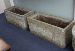 A pair of Victorian planters W.102cm