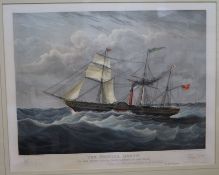 Tregear and Lewis Print Sellerscoloured mezzotintThe British Queen on her first voyage from London