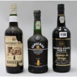 Three bottles of Port