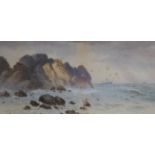 William Henry Earppair of watercoloursCoastal landscapesinitialled16.5 x 36.5cm.